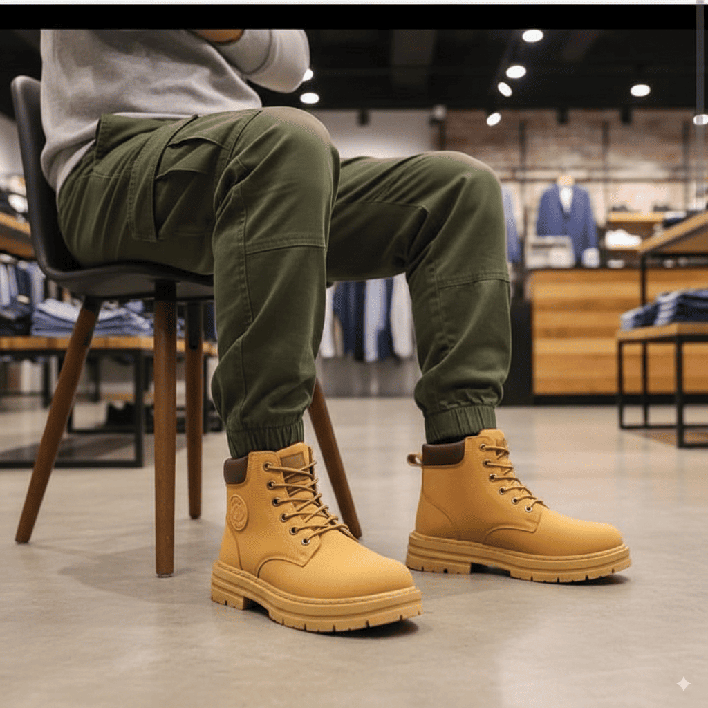 bottine imperméable en cuir