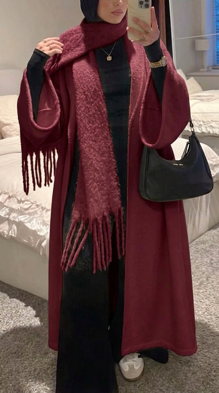 Manteau ET Écharpe معطف مع الوشاح شال