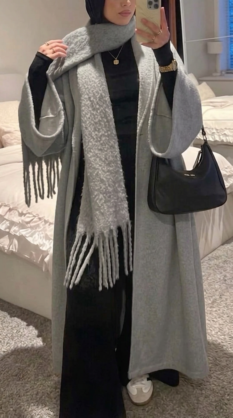 Manteau ET Écharpe معطف مع الوشاح شال